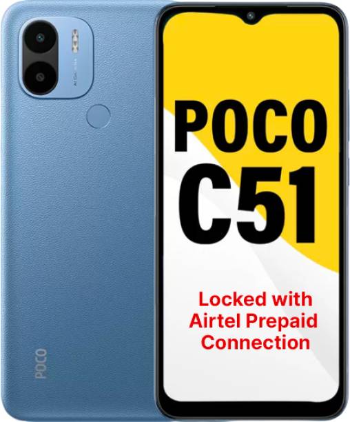 POCO C51 - Locked with Airtel Prepaid (Royal Blue, 64 GB)