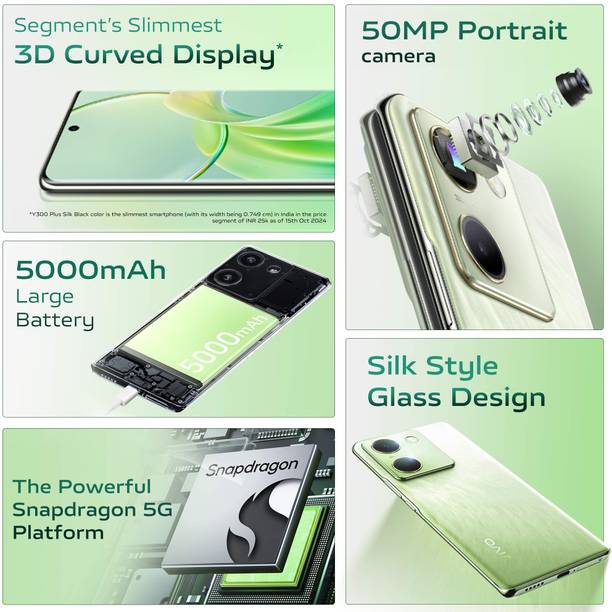 vivo Y300 Plus 5G (Silk Green, 128 GB)  (8 GB RAM)
