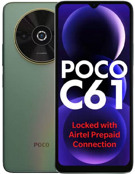 POCO C61  - Locked with Airtel Prepaid (Mystical Green, 64 GB)