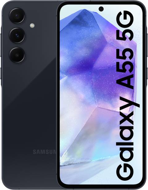 Samsung Galaxy A55 5G (Awesome Iceblue, 8GB RAM, 256GB Storage) | Metal Frame | 50 MP Main Camera (OIS) | Nightography | IP67 | Corning Gorilla Glass Victus+ | sAMOLED with Vision Booster