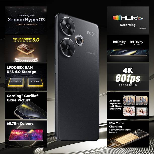 POCO F6 5G (Black, 256 GB)  (12 GB RAM)