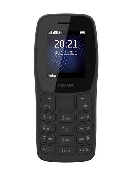 Nokia 105 Classic Single Sim Keypad Phone, Without Charger