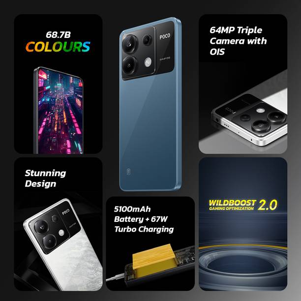 POCO X6 5G (Skyline Blue, 256 GB)