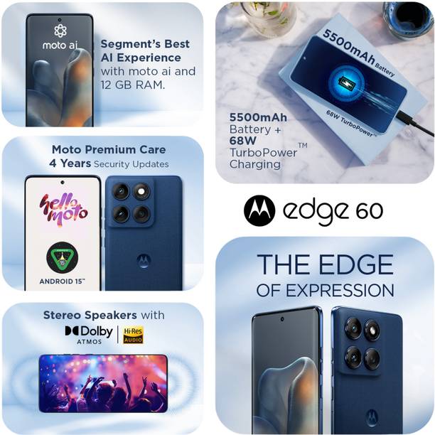 MOTOROLA Edge 60 5G (PANTONE Gibraltar Sea, 256 GB)  (12 GB RAM)