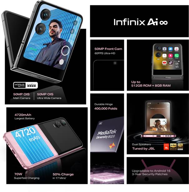 Infinix Zero Flip 5G (Violet Garden, 512 GB)  (8 GB RAM)