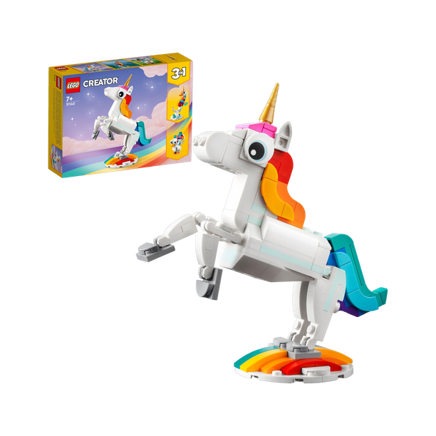 LEGO Creator 3-in-1 Magical Unicorn (145 Blocks) Model Building Kit