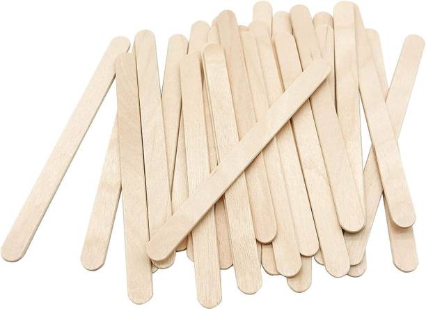 Swastha Hygiene Wooden Craft Ice Cream Sticks 4.5 Inch, Pack of 100 for DIY & School