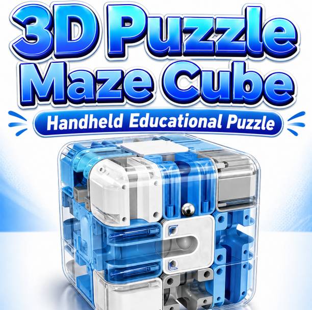 Velmi 3D Cube Puzzle Maze Game, Ball Challenge Color Match IQ Toy
