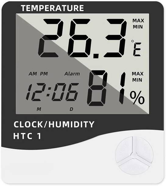 PARVLUXE HTC-1 Digital Clock with Temperature & Humidity Display HTC-1 Digital Clock with Temperature & Humidity Display All-in-One Digital Moisture Measurer