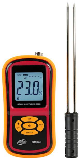 KERRO Digital Grain Moisture Meter GM-640 with Measuring Probe & Digital Display GM640 Digital Grain Moisture Meter With Probe LCD Hygrometer Humidity Tester Pin-Type Digital Moisture Measurer