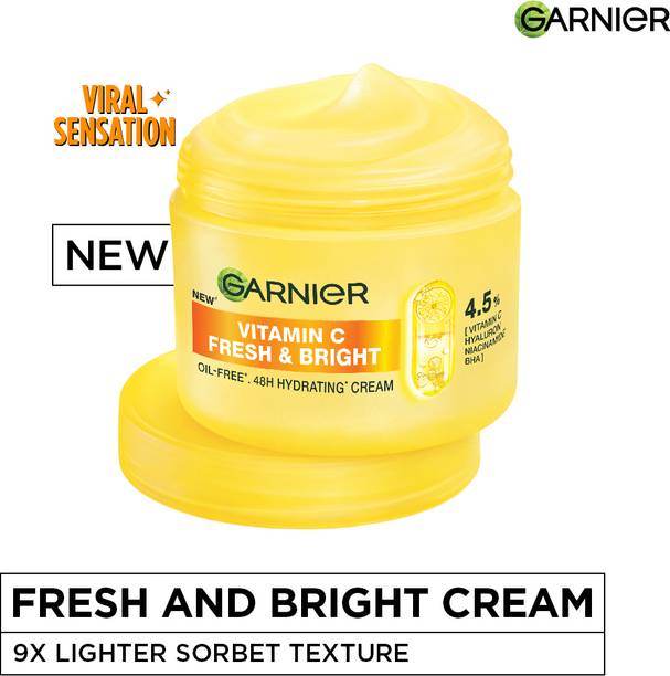 गार्नियर Fresh & Bright Vitamin C Sorbet Moisturizer Cream For Hydrated & Bright Skin
