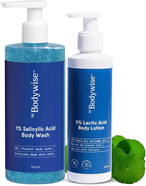 Be Bodywise 1% Salicylic Acid Body Wash & 5% Lactic Acid Body Lotion - Nourishes Skin