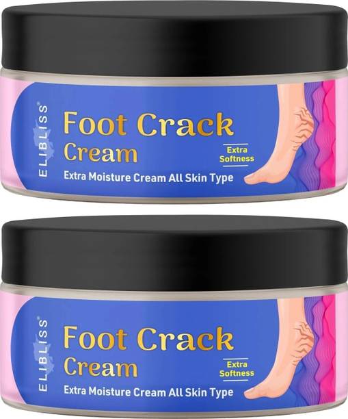 ELIBLISS Foot Crack Cream for Dry Cracked Heels & Feet and Dehydrated Pack of 2