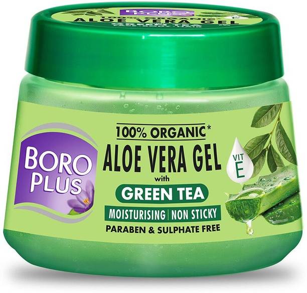 BOROPLUS Aloe Vera Gel With Green Tea | Niacinamide & Vitamin E | 100% Organic |