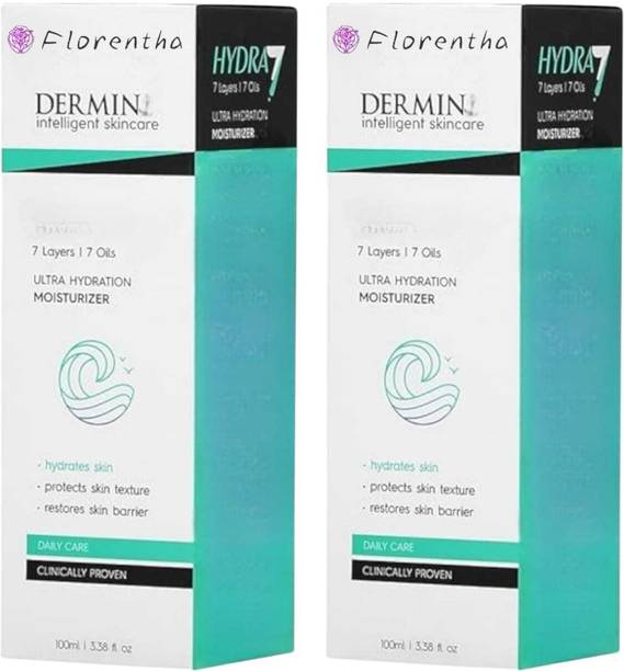 FLORENTHA DER-MIN HYDRA 7 HYDRATION MOISTURIZER FOR HEALTHY SKIN PACK OF- 100ml x 2