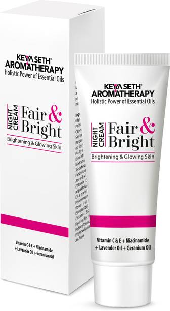 KEYA SETH AROMATHERAPY Fair & Bright Night Cream Skin Brightening, Whitening, with Vitamin C, B3 & B6