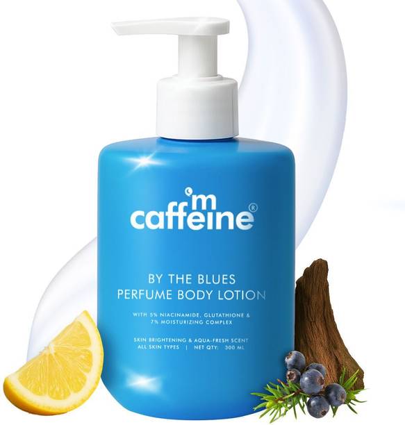 mCaffeine By the Blues Brightening Perfume Body Lotion | 5% Niacinamide | Aquatic Scent