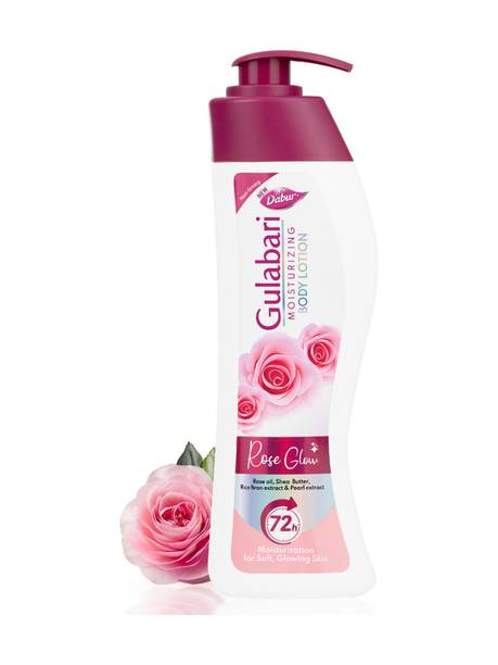 Dabur Gulabari Moisturising Body Lotion | 100% Organic Rose Oil | Paraben Free