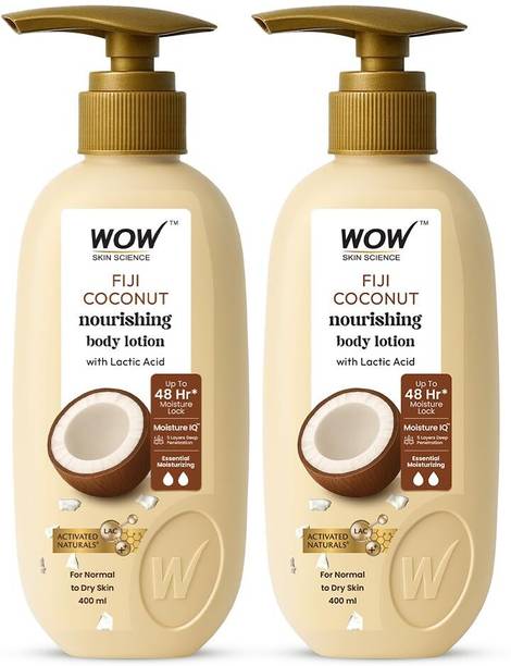 WOW SKIN SCIENCE Coconut Milk With Lactic Acid Body Lotion |Pack of 2|