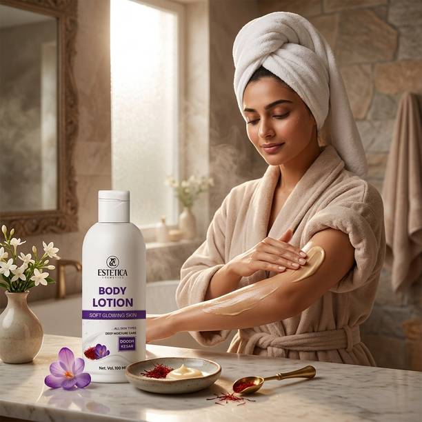Estetica Cosmetics Estetica Supreme Doodh Kesar Rich Moisture Body Lotion for All Skin Types