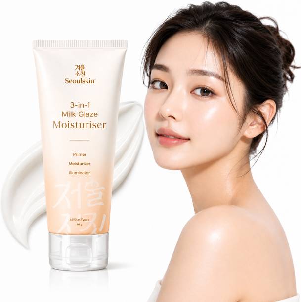 Seoulskin 3-in-1 Milk Glaze Face Moisturizer Primer Illuminator for Glowing Skin Hydrating