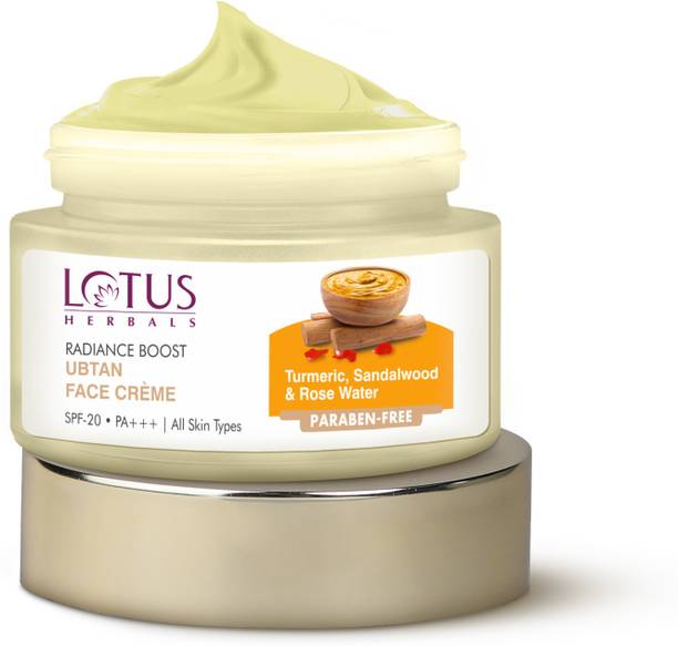 LOTUS HERBALS Radiance Boost Ubtan Face Cream SPF 20|Glowing Skin|Reducing Dark Spots