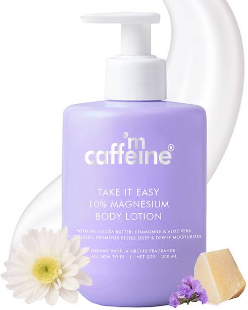 mCaffeine 10% Magnesium Body Lotion- For 3X Stress Reduction & Better Sleep with Vanilla