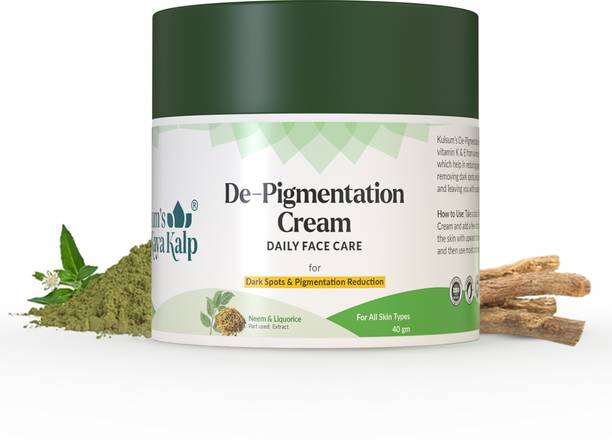 Kulsum's Kaya Kalp De-Pigmentation Face Cream for Dark Spot & Pigmentation Reduction, 40 g