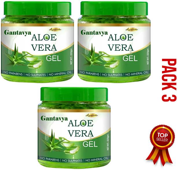 Gantavya Ayurvedic Aloe Vera Gel for Softening and Brightening Skin Men & Women