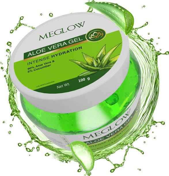 meglow Aloevera Gel with Cucumber for Hydrated, Moisturized, Bright & Glowing Skin