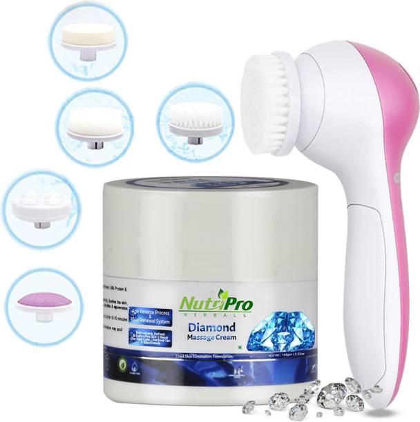 NutriPro Diamond Massage Cream With Massager, Vitamin-E...