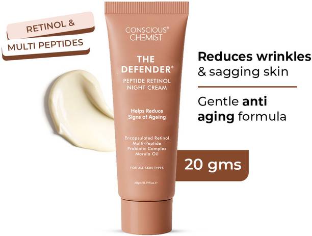 Conscious Chemist Retinol Night Cream | Anti-Aging Moisturizer for Face & Neck | Reduces Wrinkles