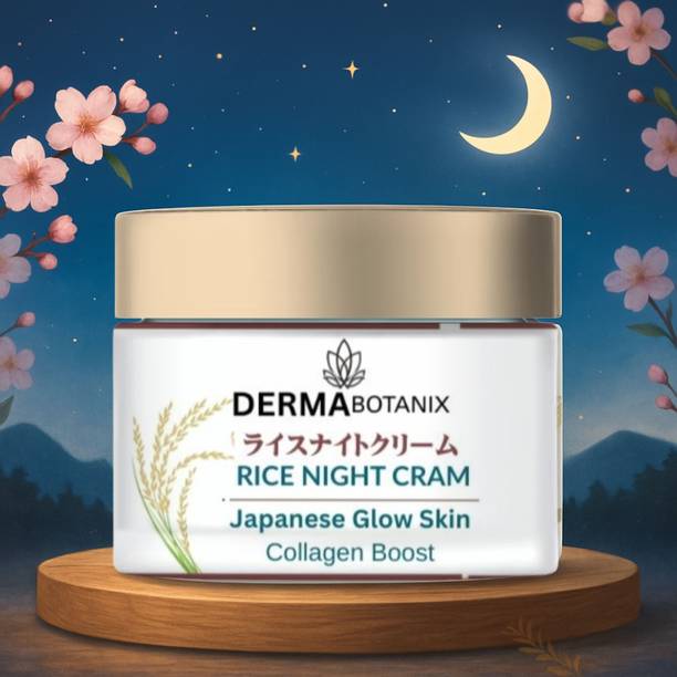 Derma Botanix Rice Night Cream – Japanese Glow Skin |Glass Skin Night Moisturizer
