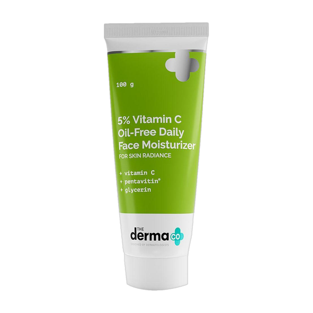 The Derma Co 5% Vitamin C Oil-Free Daily Face Moisturizer for Skin Radiance