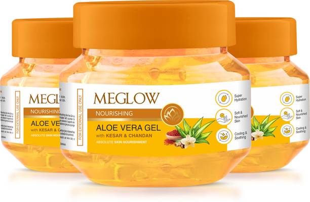 meglow Kesar Chandan Aloevera Gel For Daily Skincare ...