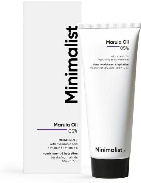 Minimalist 5% Marula Oil Face Moisturizer with Hyaluronic Acid & Vitamin E for Dry Skin