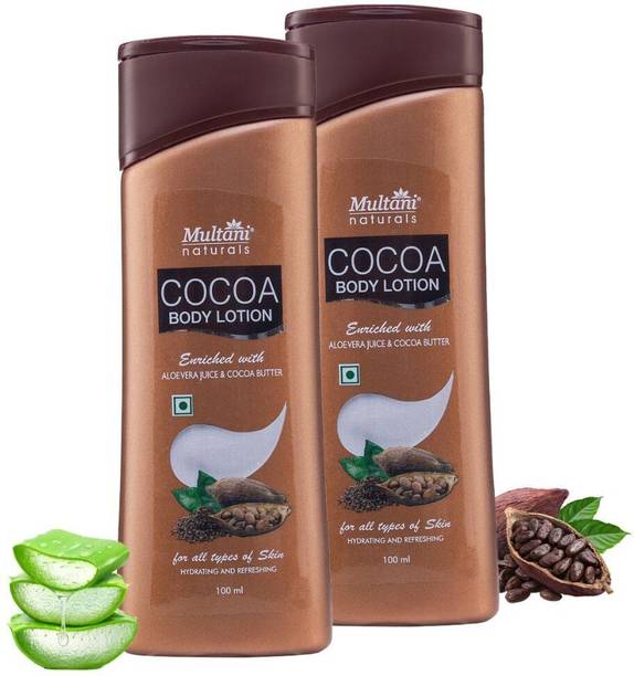 Multani Naturals Cocoa Butter & Aloevera Body Lotion (Pack of 2) | Moisturize Skin -
