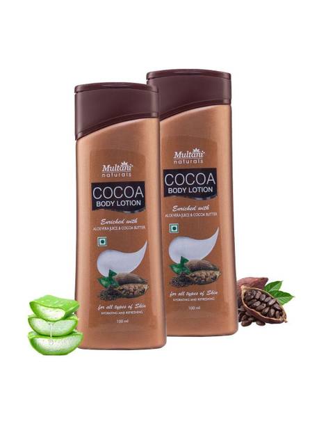 Multani Naturals Cocoa Butter & Aloevera Body Lotion (Pack of 2) | Moisturize Skin -
