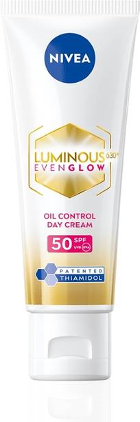 NIVEA LUMINOUS EVEN GLOW Luminous Oil Control Face Cream Women - SPF 50, Reduces Dark Spots, Moisturizer