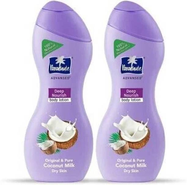 Parachute Advansed Deep Nourish Body Lotion With Pure Coconut Milk Pack of 2 * 250 ML