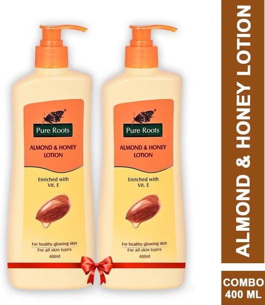 Pure Roots Almond & Honey Lotion Pack Of 2 (400ml * 2)