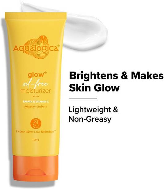 Aqualogica Glow+ Oil-free Moisturizer, with Papaya and Vitamin C | Hydrates and Brightens