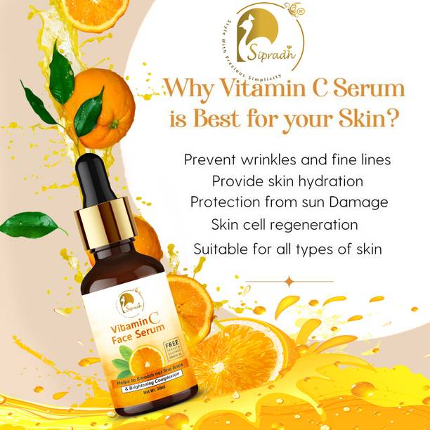 Sipradh Professional Vitamin C Face Serum for Glowing Skin Orange Extract for Oily Skin