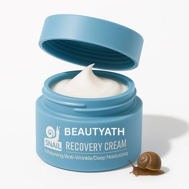 BEAUTYATH Snail Mucin Cream- All-in-One Moisturizer (Day + Night Regimen)