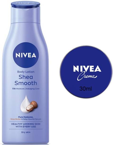 NIVEA Smooth milk 200ml Blue creme 30ml Set of 2