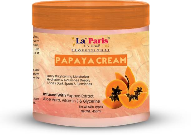 La' Paris Papaya Face & Body Cream for De-Pigmentation, Acne Removal and Skin Whitening