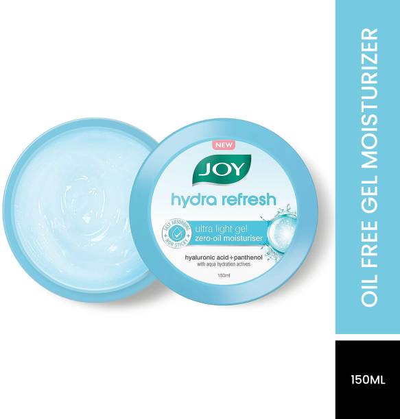 Joy Hydra Refresh Ultra Light Gel Zero-Oil | Moisturizer Cream | Hyaluronic Acid + Panthenol | With Aqua Hydration Actives | Skin Moisturizer for face | Fast Absorbing | For Normal to Oily Skin