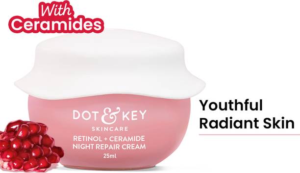 Dot & Key Retinol+Ceramide Night Repair Cream,with Hyaluronic Smooths Wrinkles Fine Lines