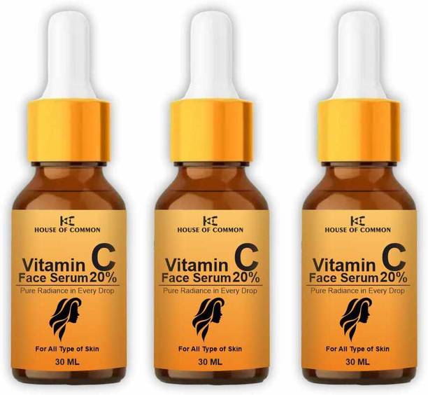 house of common 20% Vitamin C Face Serum For Boosts Glow & Fades Dark Spots (30ml) Pack of 3