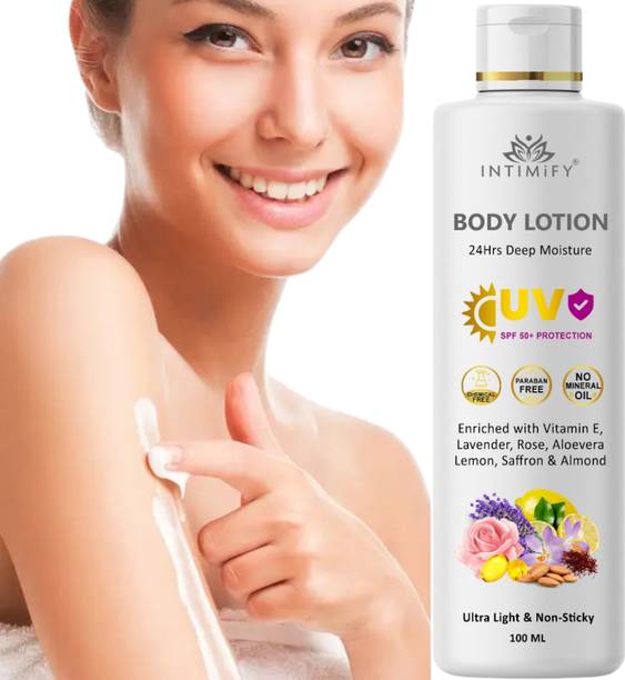 INTIMIFY Body Lotion With Spf 50 | 24 hrs Moisturization| For All Skin Types
